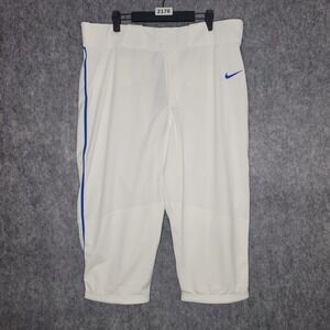 Nike Vapor Select Men's Knicker Style Baseball Pants BQ9021 White Blue Size 2XL